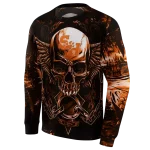 sam houston bearkats skull artwork orange black hoodie best selling
