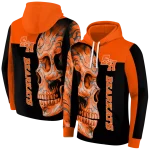 sam houston bearkats skull motif orange black hoodie best selling