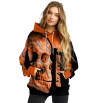 sam houston bearkats skull motif orange black hoodie best selling