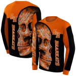 sam houston bearkats skull motif orange black hoodie best selling