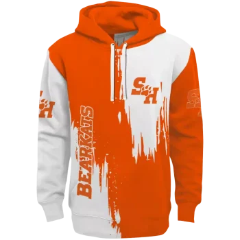 sam houston bearkats splatter effect orange hoodie best selling