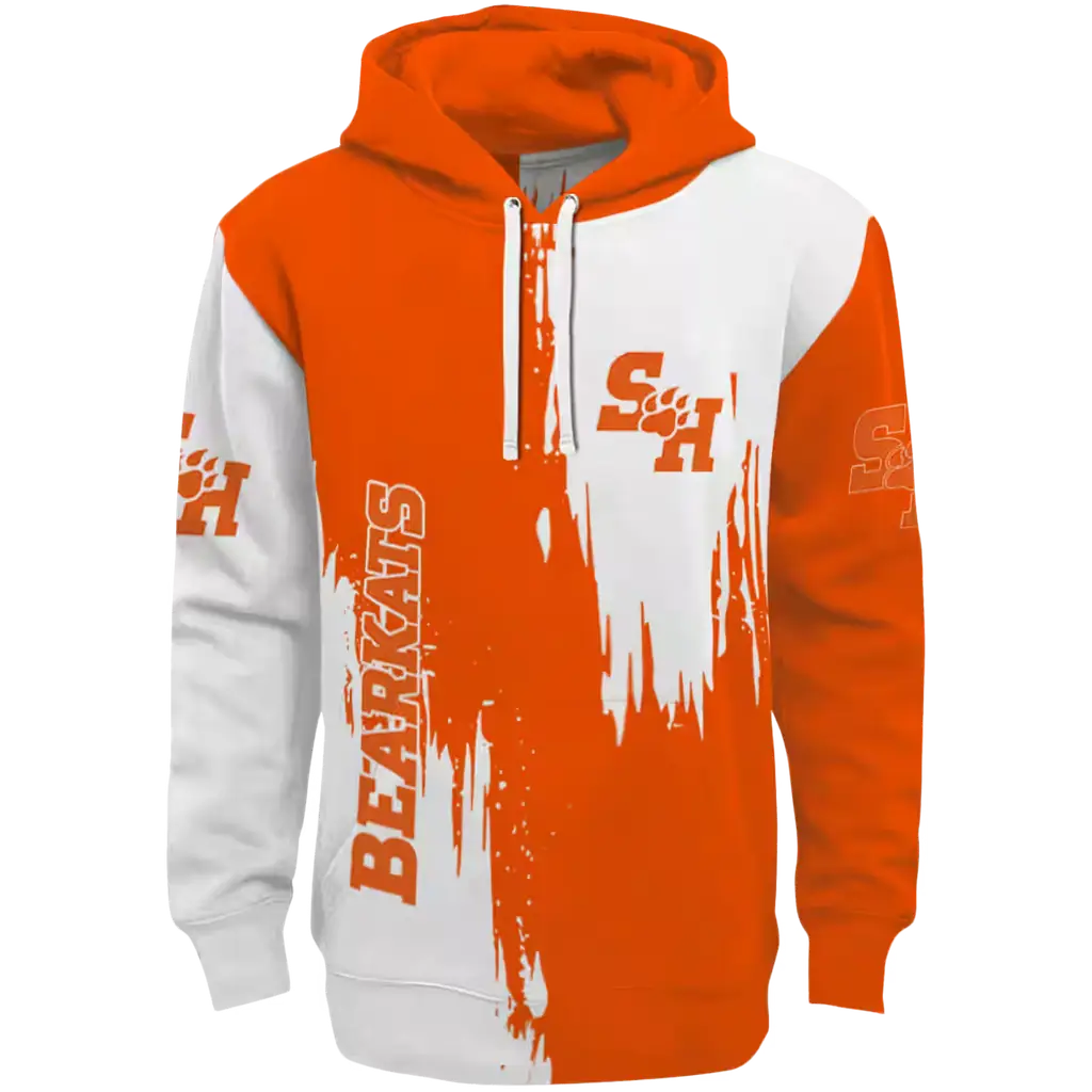 sam houston bearkats splatter effect orange hoodie best selling sam houston bearkats splatter effect orange hoodie best selling