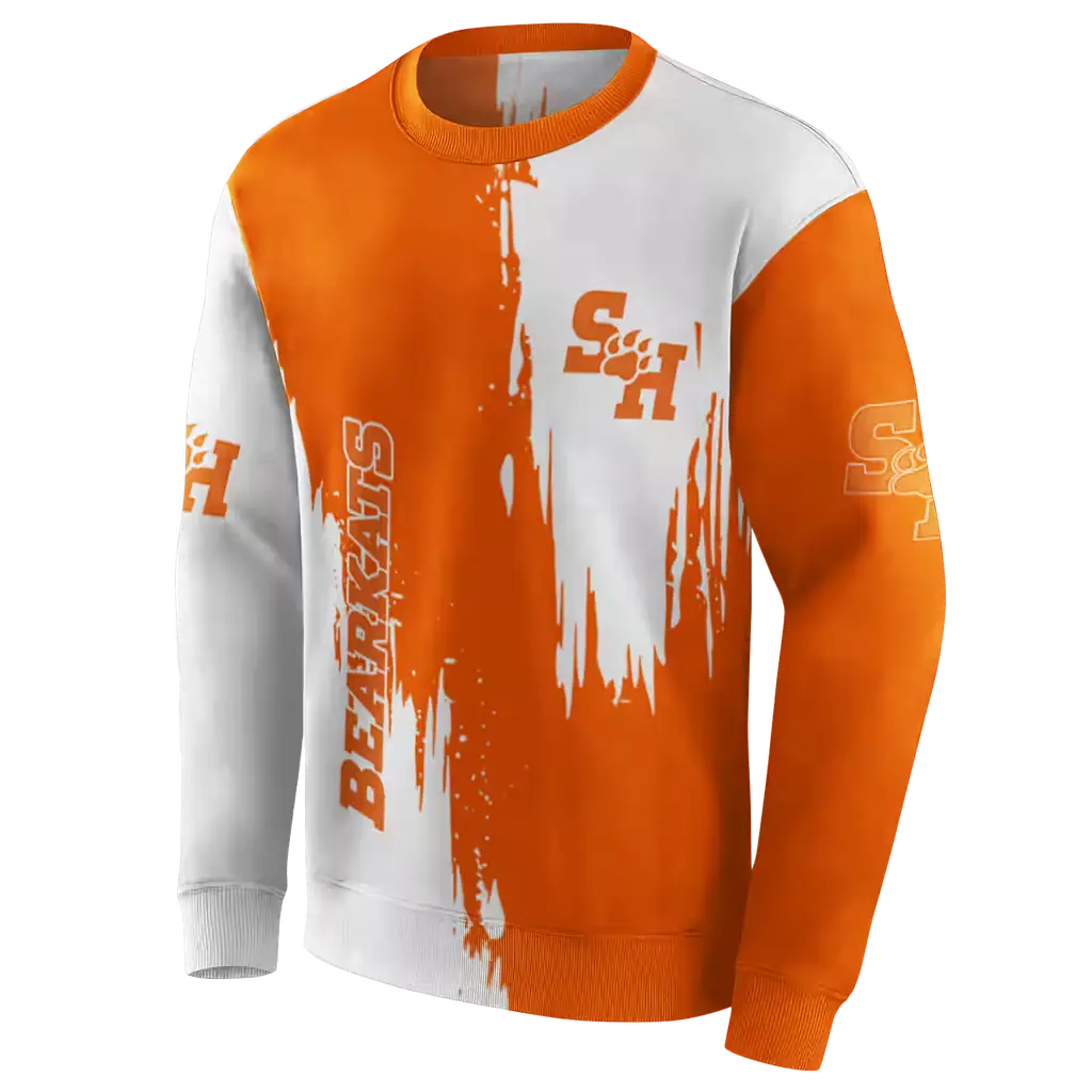 sam houston bearkats splatter effect orange hoodie new arrival sam houston bearkats splatter effect orange hoodie new arrival