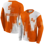 sam houston bearkats splatter effect orange hoodie best selling