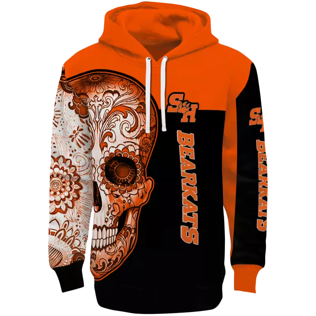 sam houston bearkats sugar skull orange black hoodie best selling sam houston bearkats sugar skull orange black hoodie best selling
