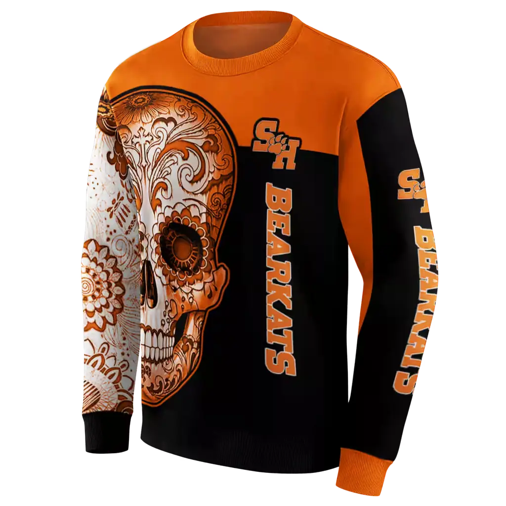 sam houston bearkats sugar skull orange black hoodie new arrival sam houston bearkats sugar skull orange black hoodie new arrival