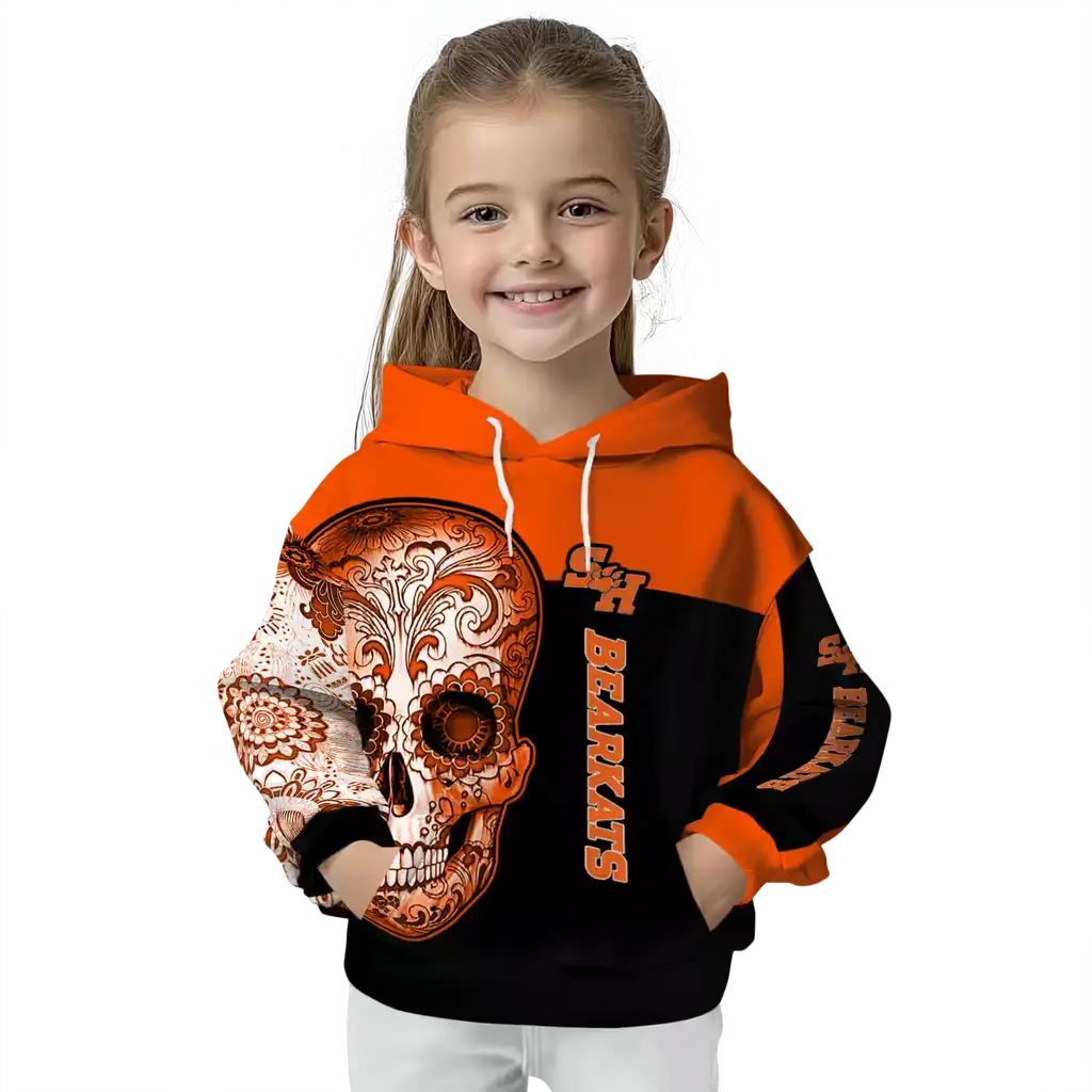 sam houston bearkats sugar skull orange black hoodie top rated sam houston bearkats sugar skull orange black hoodie top rated
