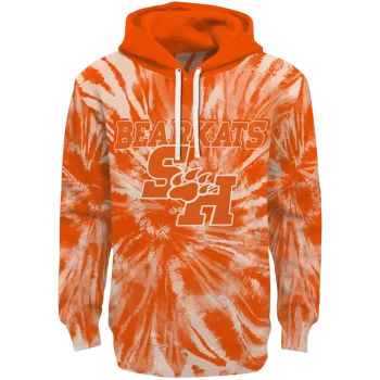 sam houston bearkats tie dye pattern orange hoodie best selling
