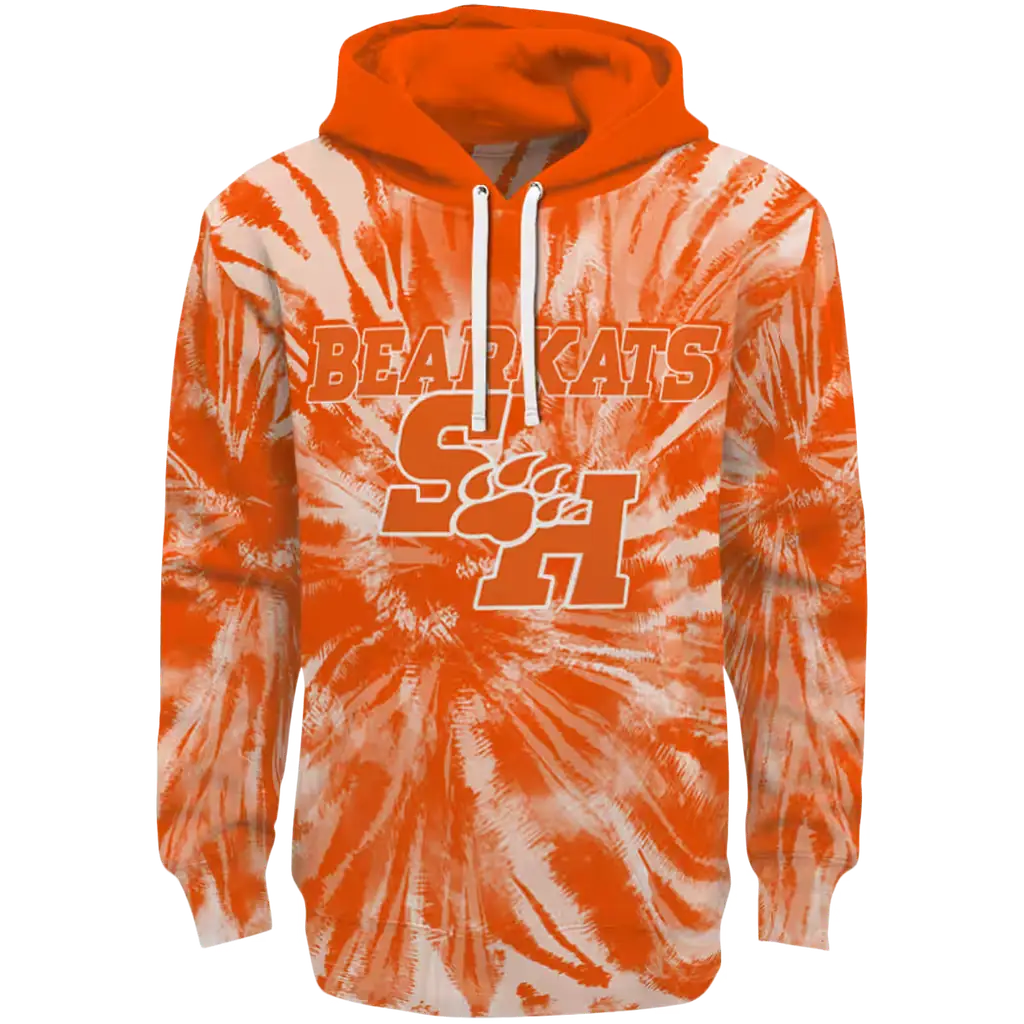 sam houston bearkats tie dye pattern orange hoodie best selling sam houston bearkats tie dye pattern orange hoodie best selling