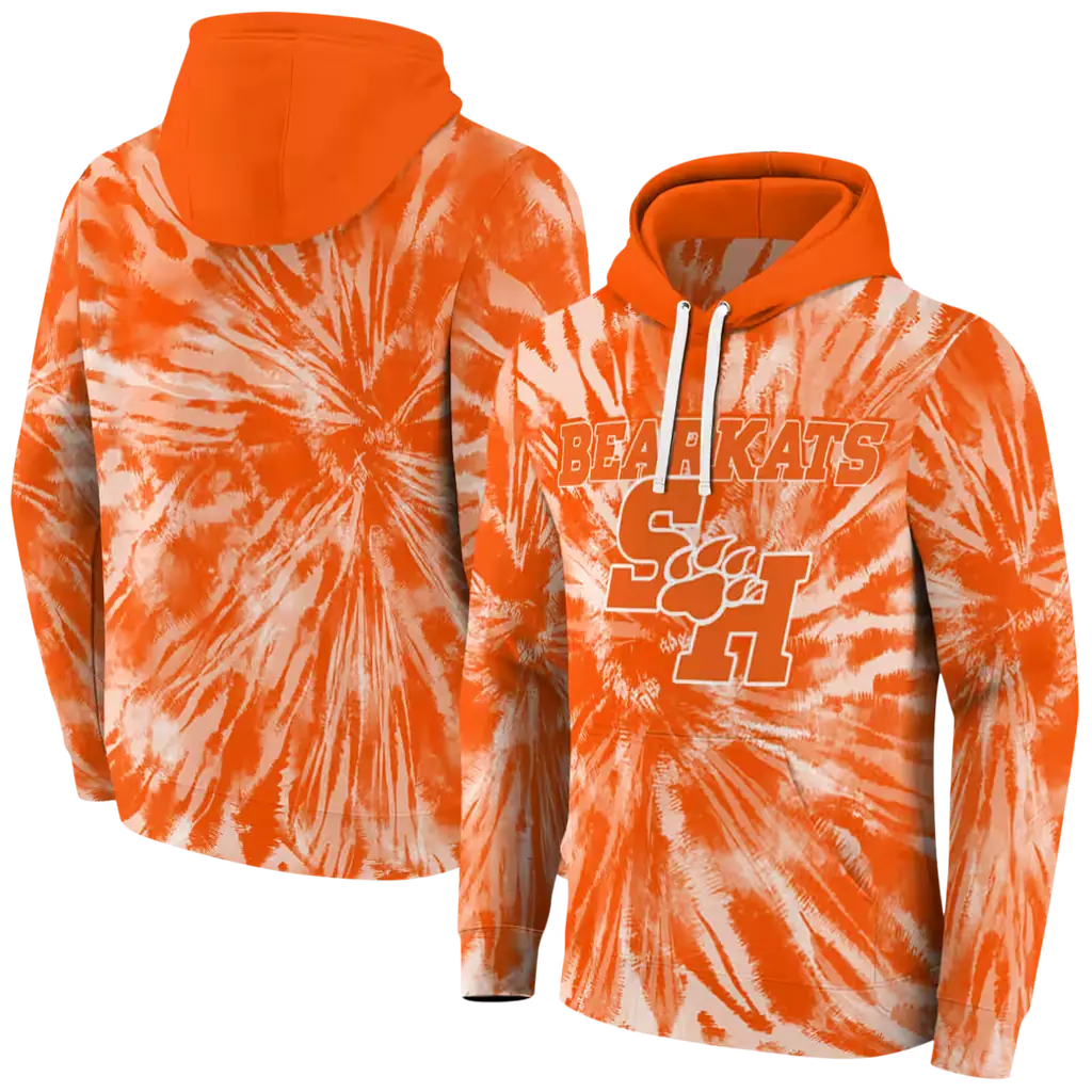 sam houston bearkats tie dye pattern orange hoodie fashion forward sam houston bearkats tie dye pattern orange hoodie fashion forward