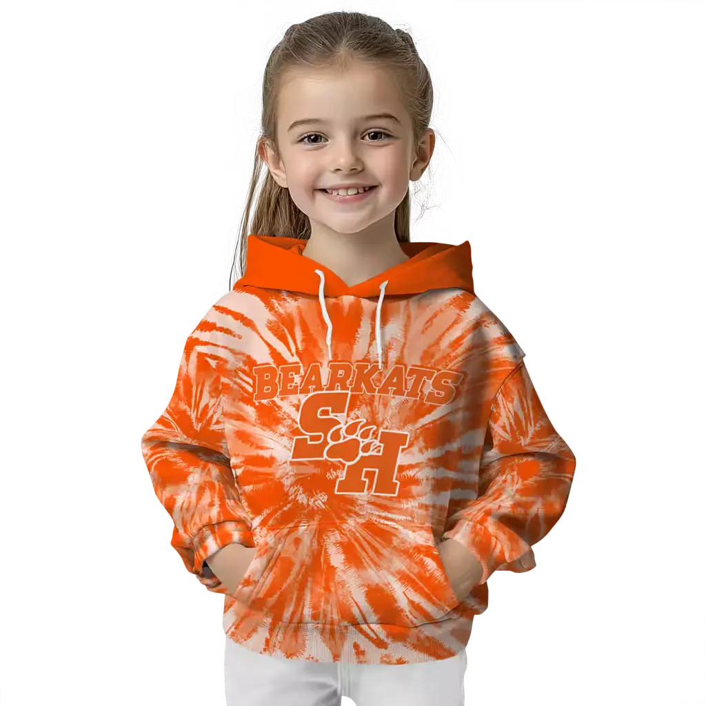 sam houston bearkats tie dye pattern orange hoodie top rated sam houston bearkats tie dye pattern orange hoodie top rated