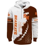 sam houston bearkats triangular pattern orange white hoodie best selling