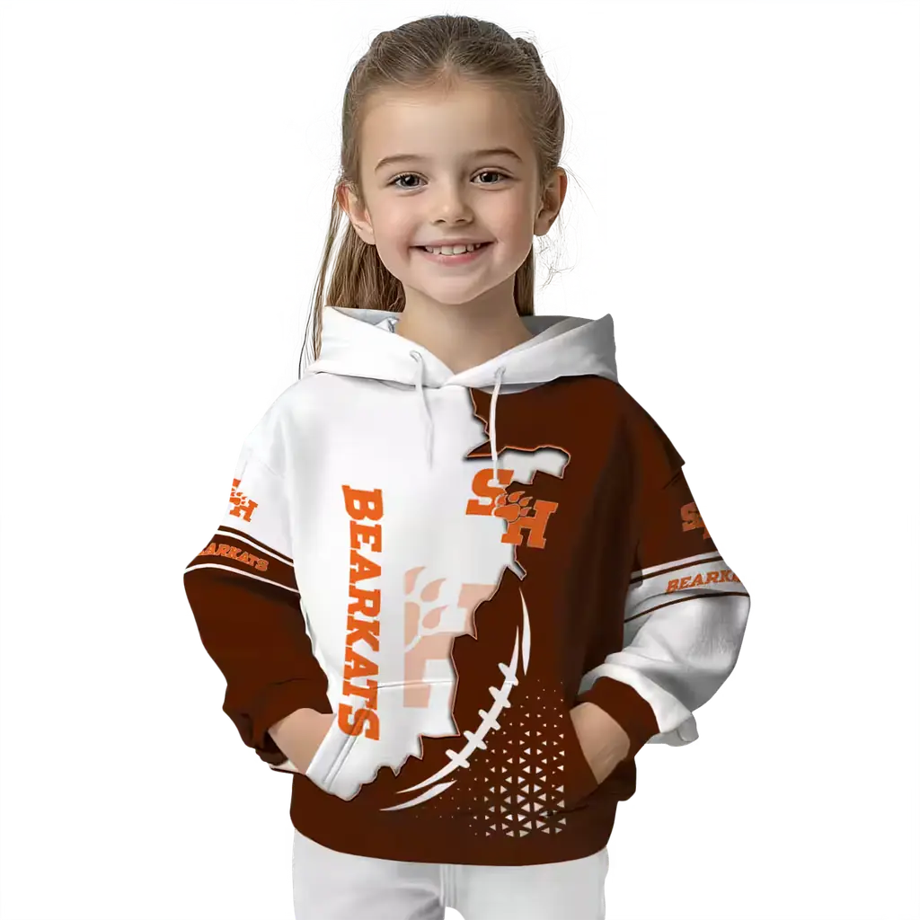sam houston bearkats triangular pattern orange white hoodie top rated sam houston bearkats triangular pattern orange white hoodie top rated
