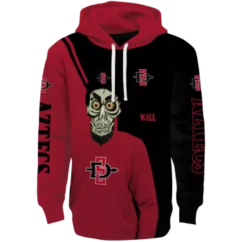 san diego state aztecs achmed skull red hoodie best selling