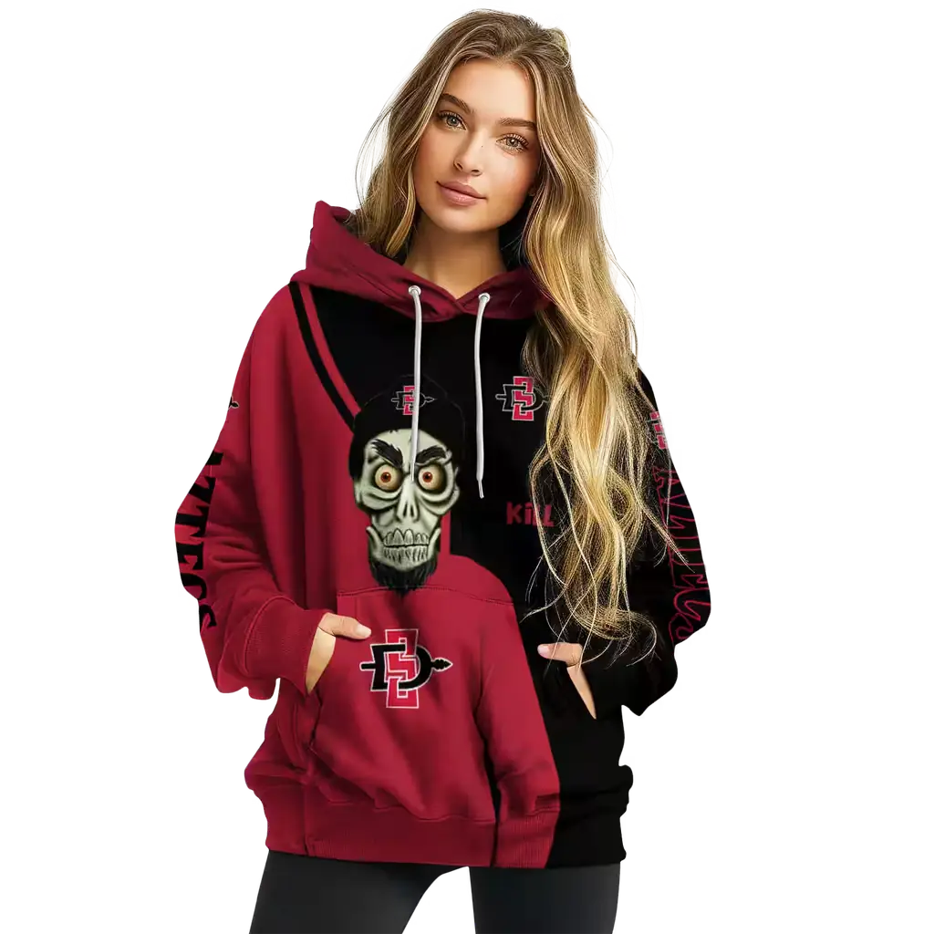 san diego state aztecs achmed skull red hoodie high quality san diego state aztecs achmed skull red hoodie high quality