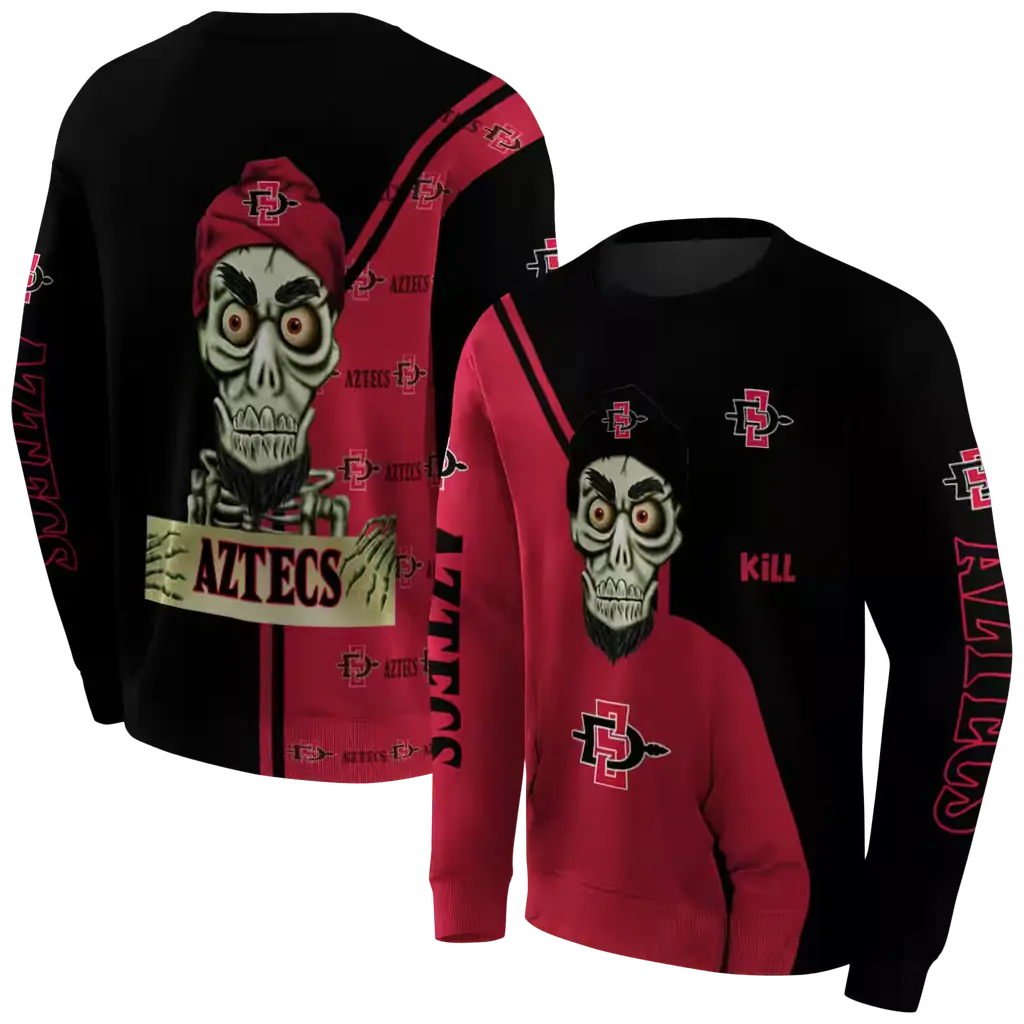 san diego state aztecs achmed skull red hoodie premium grade san diego state aztecs achmed skull red hoodie premium grade