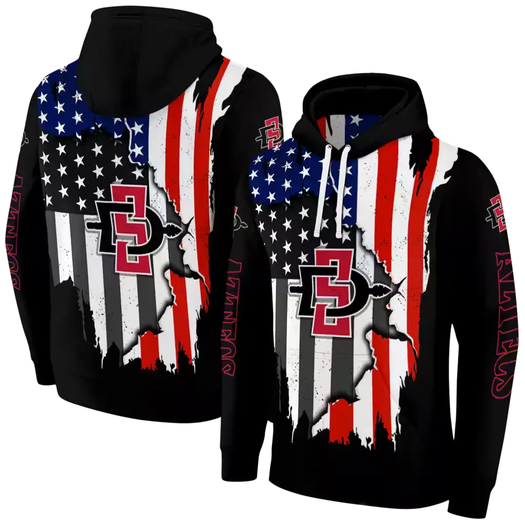 san diego state aztecs american pride black hoodie fashion forward san diego state aztecs american pride black hoodie fashion forward
