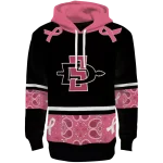 san diego state aztecs awareness ribbon black pink hoodie best selling