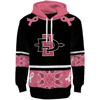 san diego state aztecs awareness ribbon black pink hoodie best selling