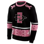 san diego state aztecs awareness ribbon black pink hoodie best selling