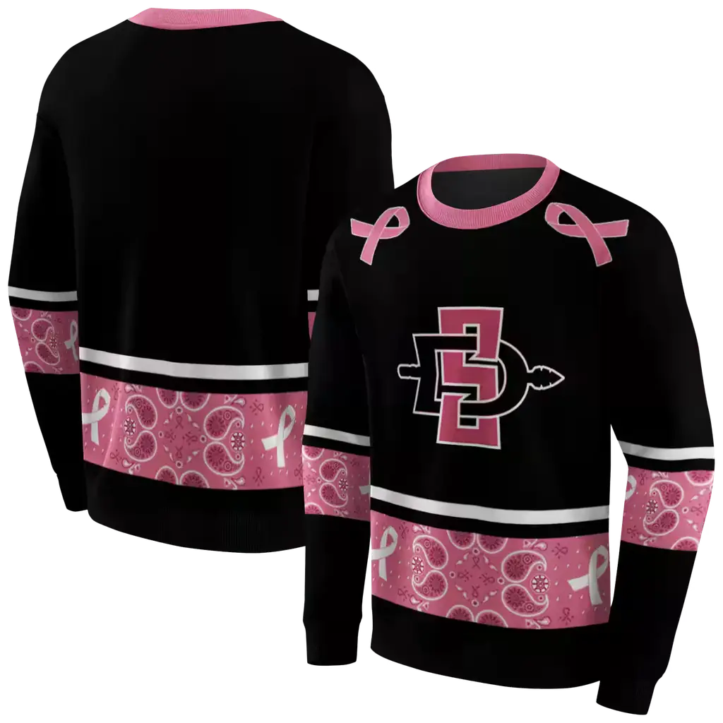 san diego state aztecs awareness ribbon black pink hoodie premium grade san diego state aztecs awareness ribbon black pink hoodie premium grade