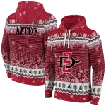 san diego state aztecs christmas trees red hoodie best selling