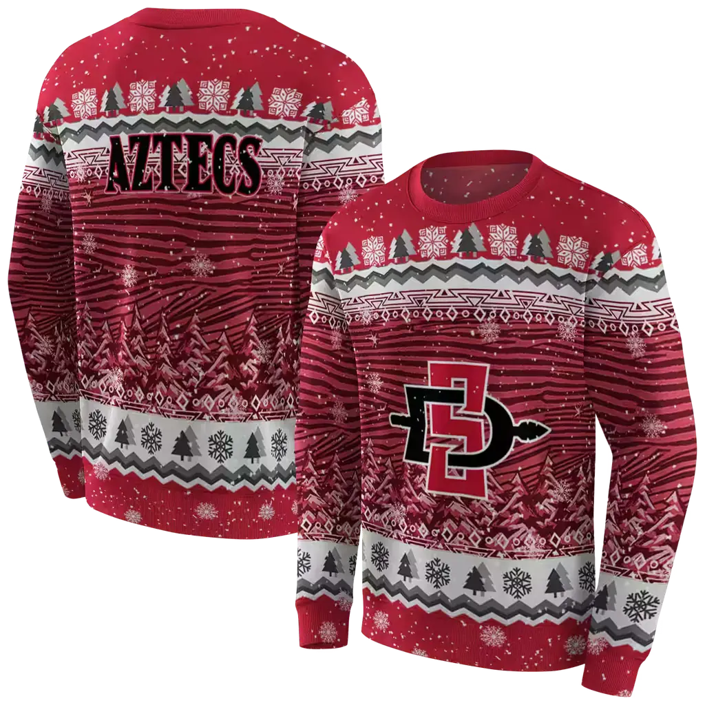 san diego state aztecs christmas trees red hoodie premium grade san diego state aztecs christmas trees red hoodie premium grade