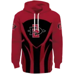 san diego state aztecs concentric lines red black hoodie best selling