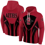 san diego state aztecs concentric lines red black hoodie best selling