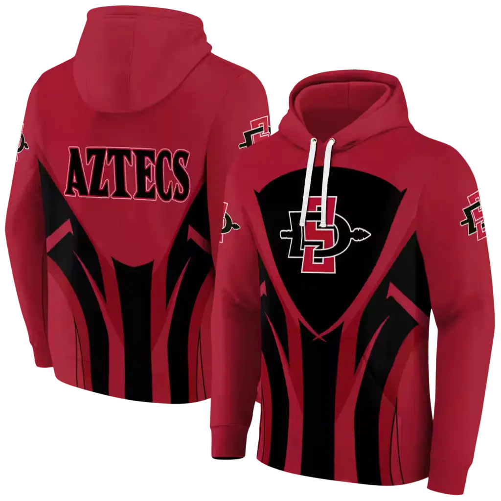 san diego state aztecs concentric lines red black hoodie fashion forward san diego state aztecs concentric lines red black hoodie fashion forward