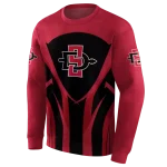 san diego state aztecs concentric lines red black hoodie best selling