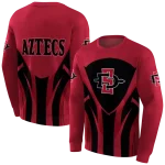san diego state aztecs concentric lines red black hoodie best selling
