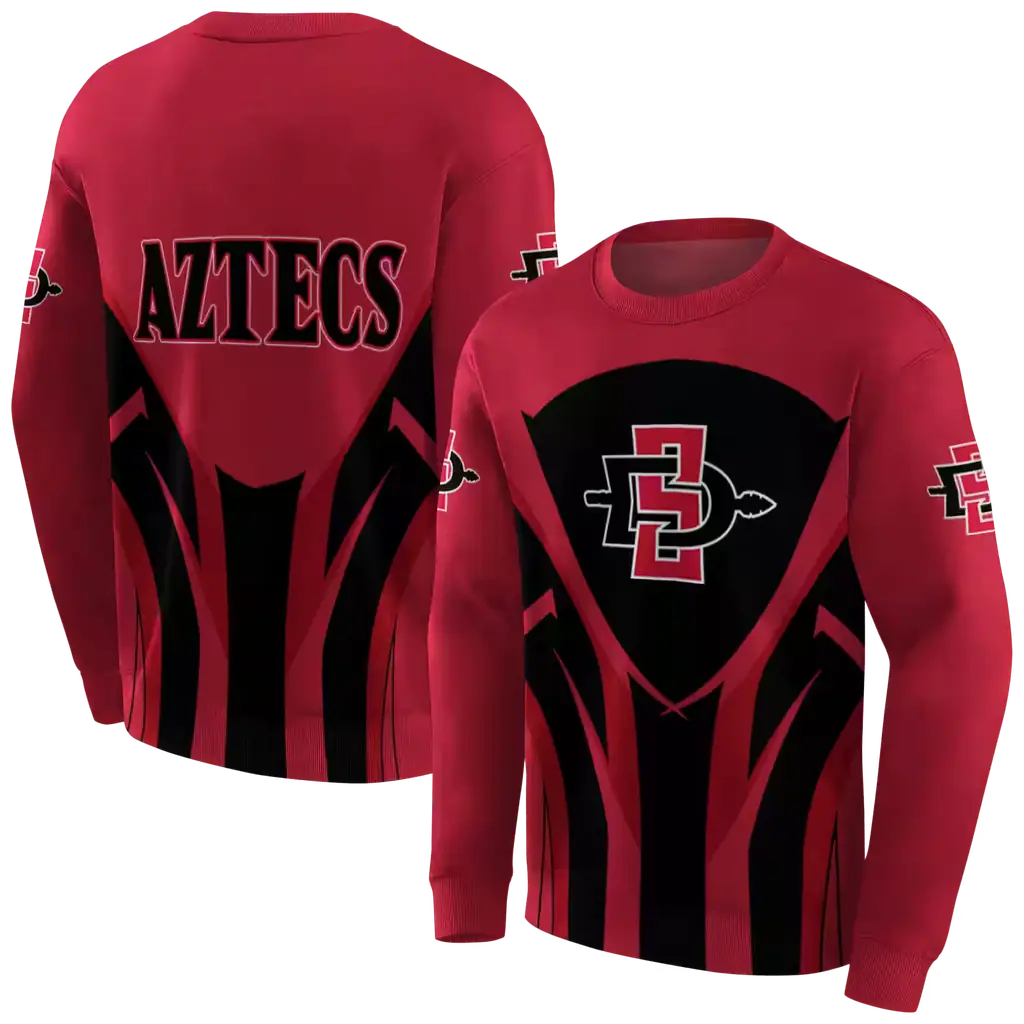 san diego state aztecs concentric lines red black hoodie premium grade san diego state aztecs concentric lines red black hoodie premium grade