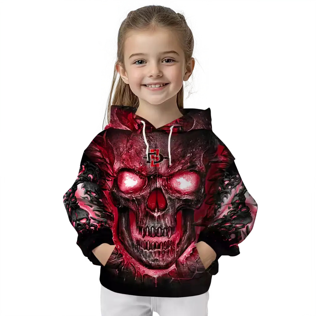 san diego state aztecs demonic skull red black hoodie top rated san diego state aztecs demonic skull red black hoodie top rated