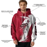 san diego state aztecs dynamic slash red white hoodie best selling