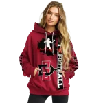 san diego state aztecs football heartbeat red hoodie best selling
