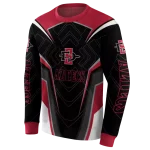 san diego state aztecs futuristic pattern red black hoodie best selling
