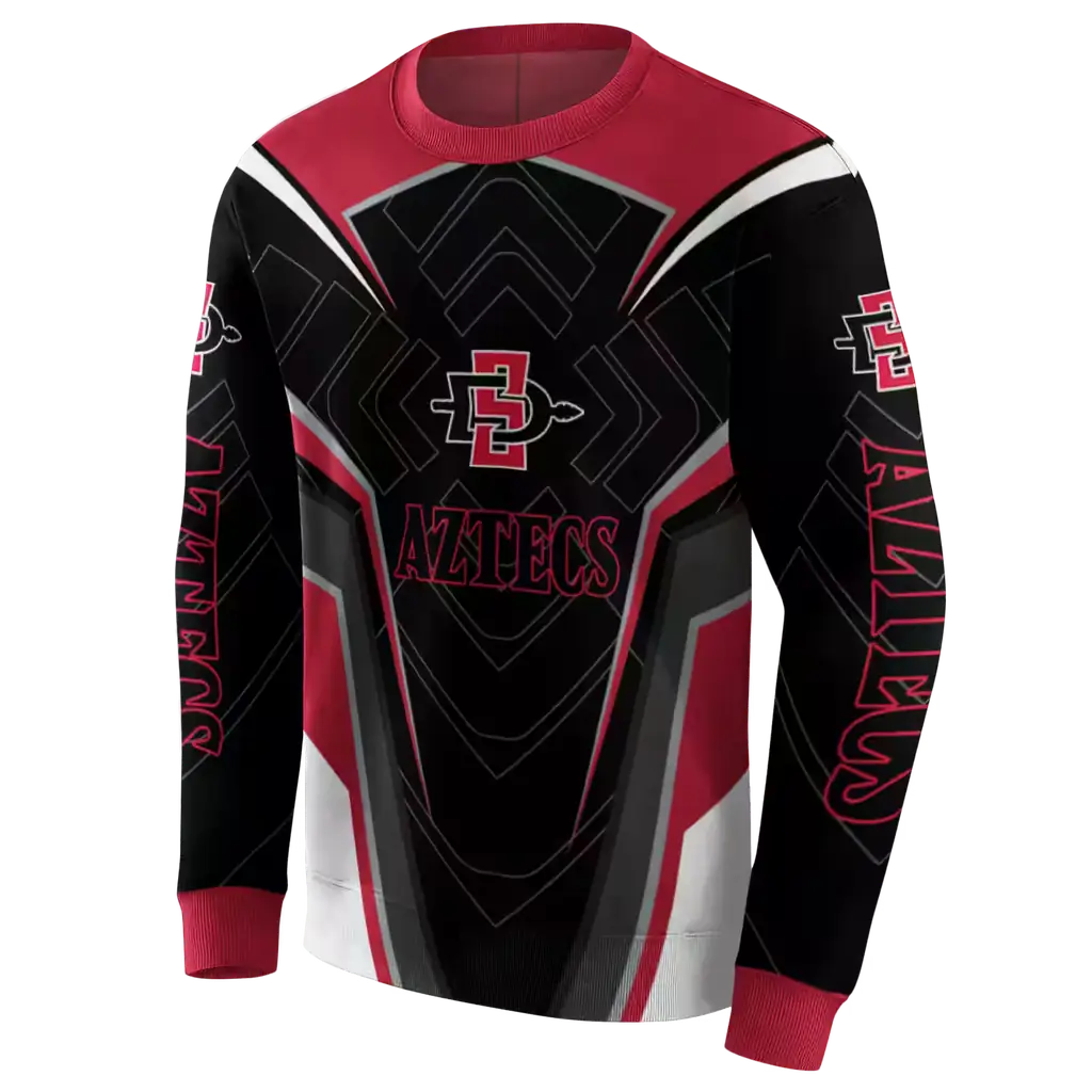 san diego state aztecs futuristic pattern red black hoodie new arrival san diego state aztecs futuristic pattern red black hoodie new arrival
