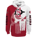 san diego state aztecs graphic punisher red white hoodie best selling