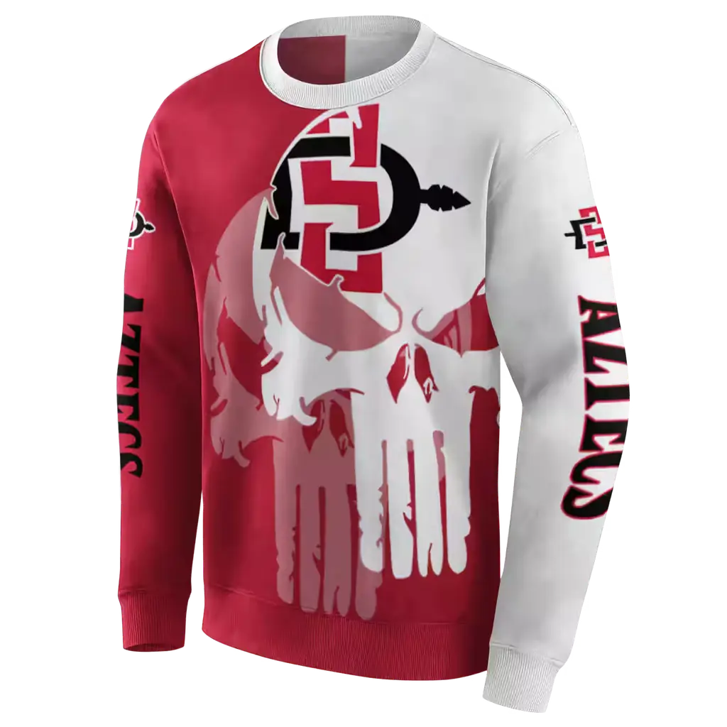 san diego state aztecs graphic punisher red white hoodie new arrival san diego state aztecs graphic punisher red white hoodie new arrival