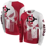 san diego state aztecs graphic punisher red white hoodie best selling