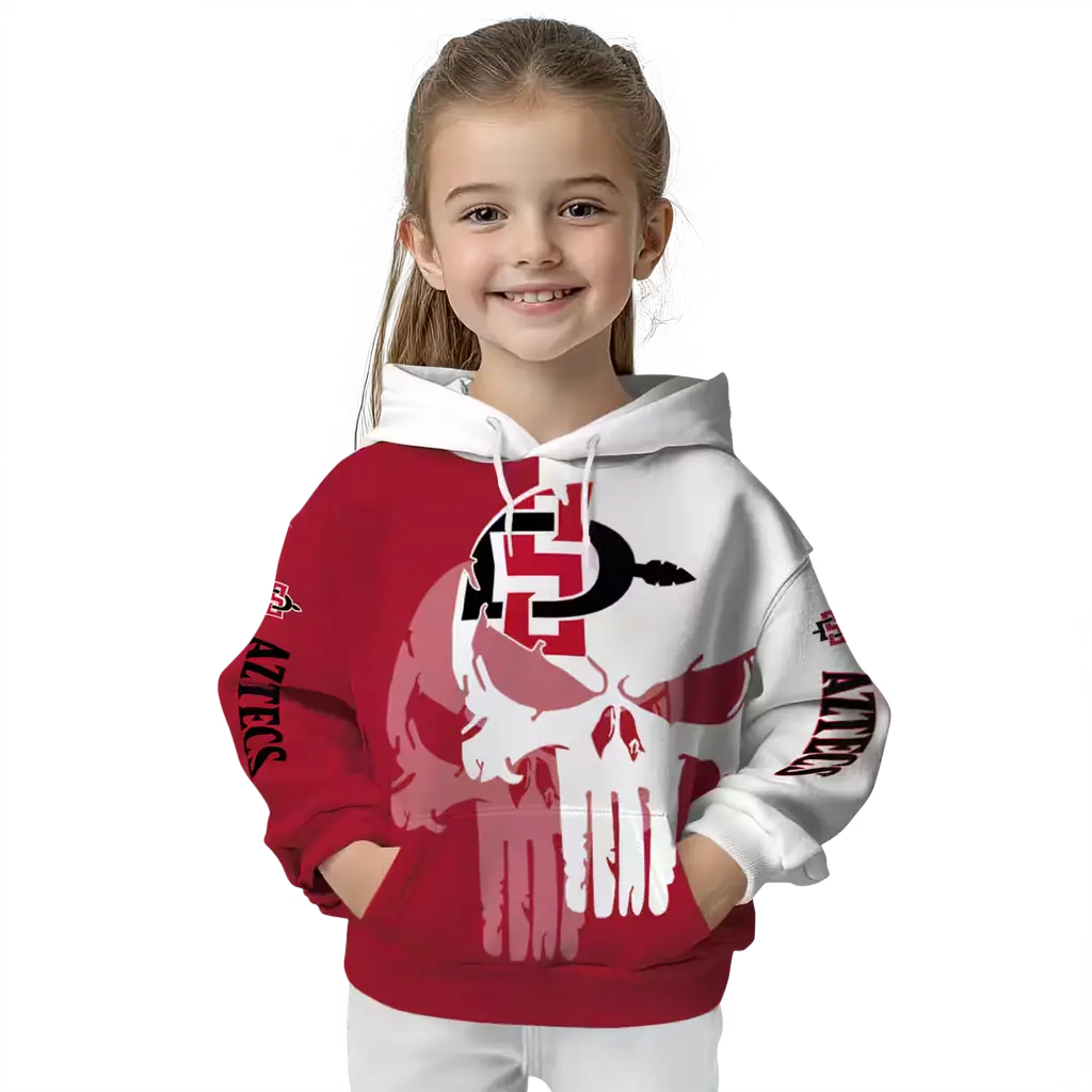 san diego state aztecs graphic punisher red white hoodie top rated san diego state aztecs graphic punisher red white hoodie top rated