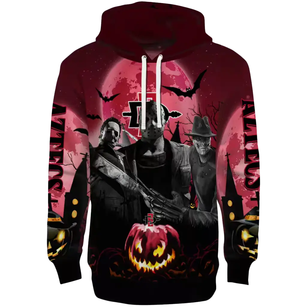 san diego state aztecs halloween vibes red black hoodie best selling san diego state aztecs halloween vibes red black hoodie best selling