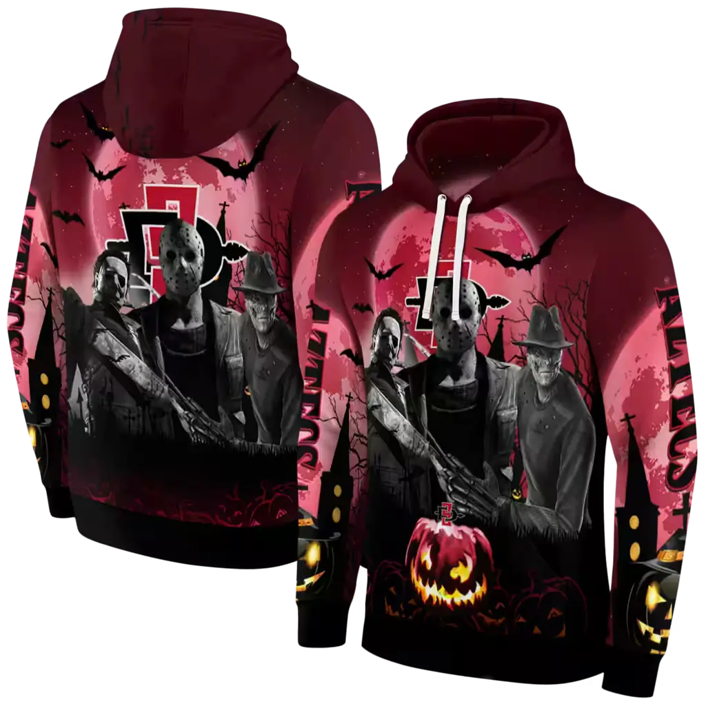 san diego state aztecs halloween vibes red black hoodie fashion forward san diego state aztecs halloween vibes red black hoodie fashion forward