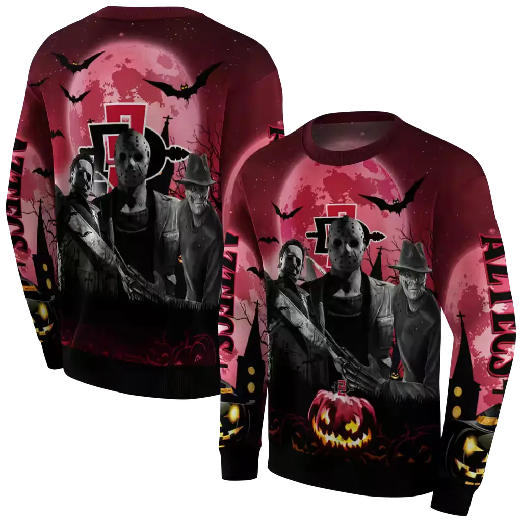 san diego state aztecs halloween vibes red black hoodie premium grade san diego state aztecs halloween vibes red black hoodie premium grade