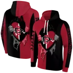 san diego state aztecs heartbeat graphic red hoodie best selling