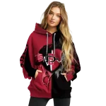 san diego state aztecs heartbeat graphic red hoodie best selling