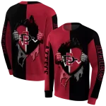 san diego state aztecs heartbeat graphic red hoodie best selling
