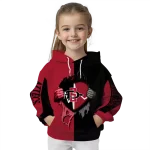 san diego state aztecs heartbeat graphic red hoodie best selling