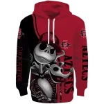 san diego state aztecs jack skellington red hoodie best selling